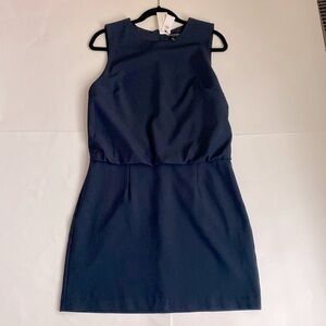 Banana Republic cinched waist dress. Size 14, navy blue, new with tags.